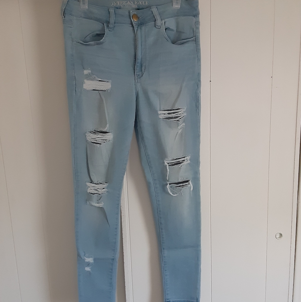 Size 12 Long AE distressed jeans
